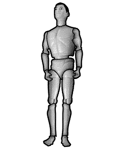 naked male action figure dances