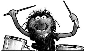 muppet Animal playing drums