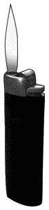 a lighter with animated flame